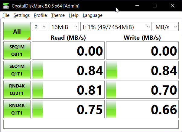 Crystaldiskmark benchmark